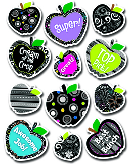 Picture of B & w apples stickers
