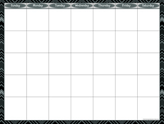 Picture of B & w calendar chart