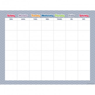 Picture of Slate grey chevron calendar chart