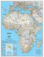 Africa wall map 24 x 31
