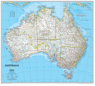 Australia wall map 30 x 27